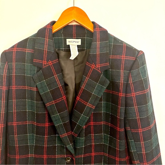 White Stag Women’s Plaid  Blazer Size 14 - Picture 5 of 12